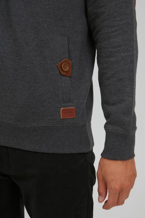 Actual product image Blend Achlias Men's Sweatshirt Sweat Shirt Jumper With High-Neck Buttons And Pockets (L)