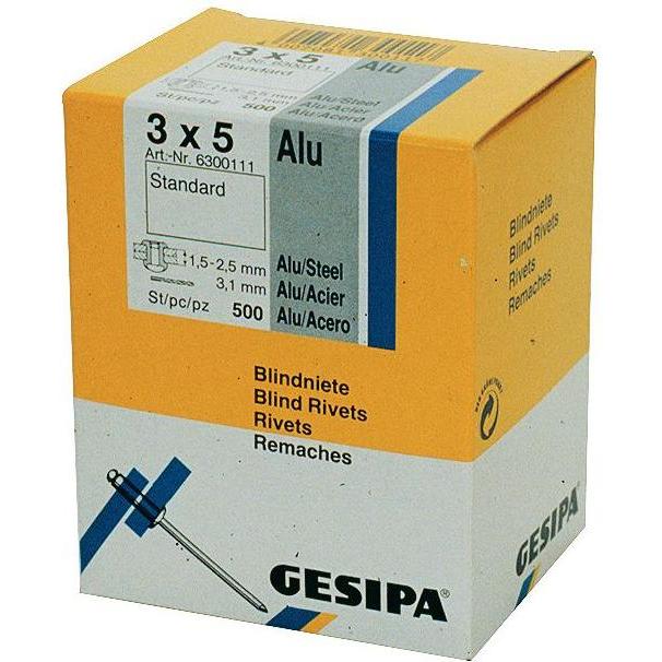 Thumbnail - Gesipa, Nieten, Blindnieten 4,0x16 F Alu (500)