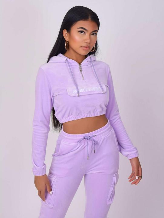 Produktbild Project X Paris kurzer kapuzenpuover aus samt für en (L)