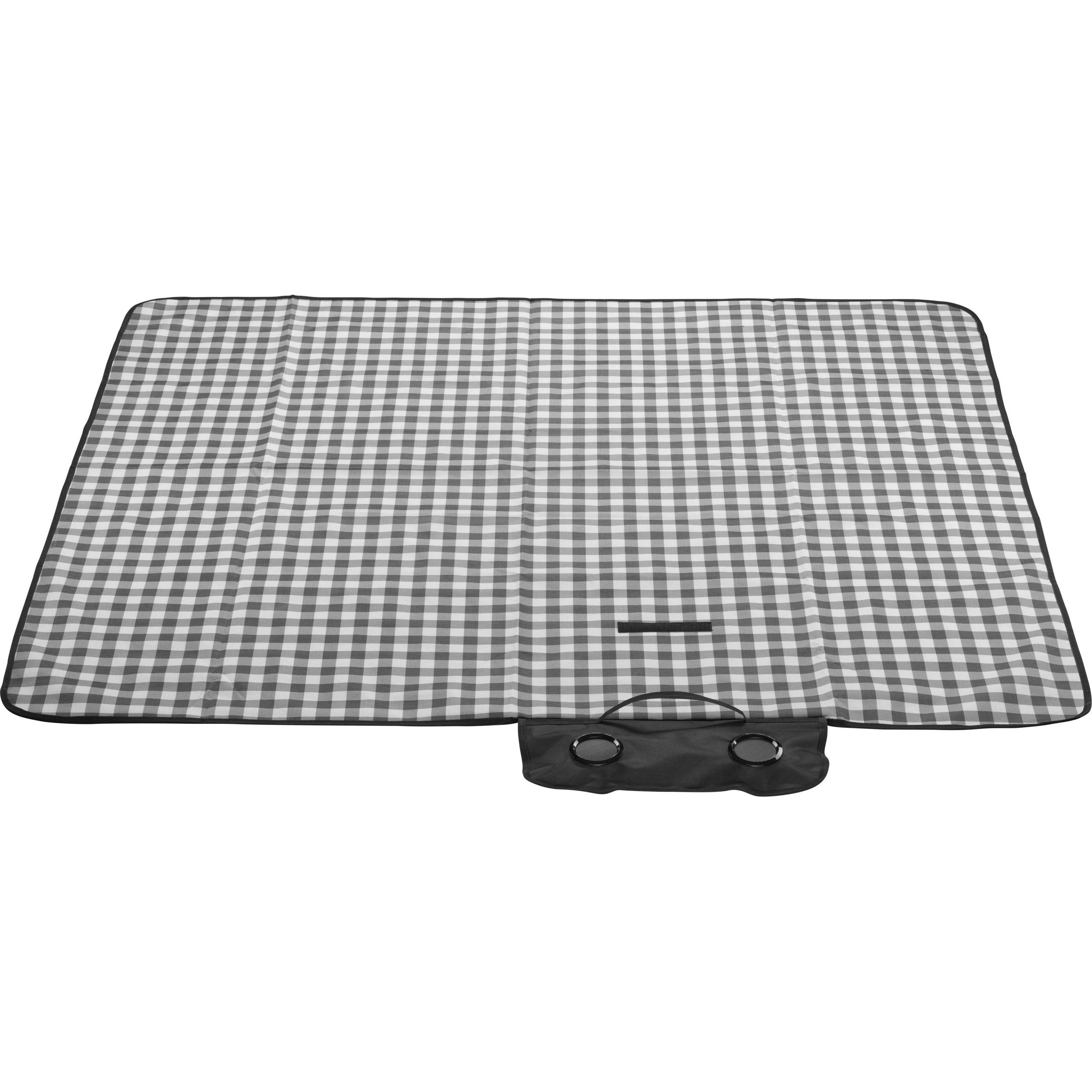 Cellularline Picknick Decke (2 h, Batteriebetrieb), Bluetooth Lautsprecher, Schwarz, Weiss