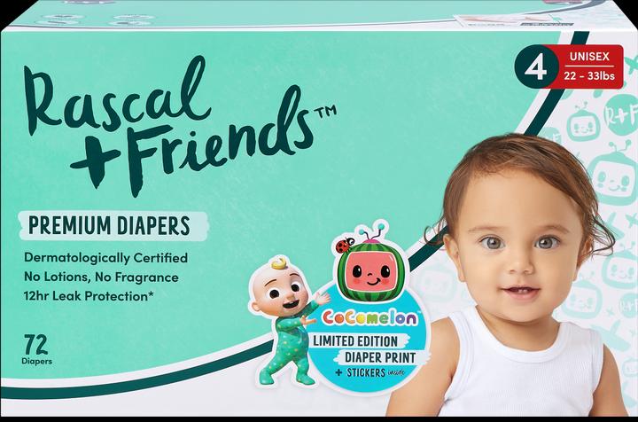 Actual product image Rascal+Friends Premium (Size 4, Pack, 72 Piece)