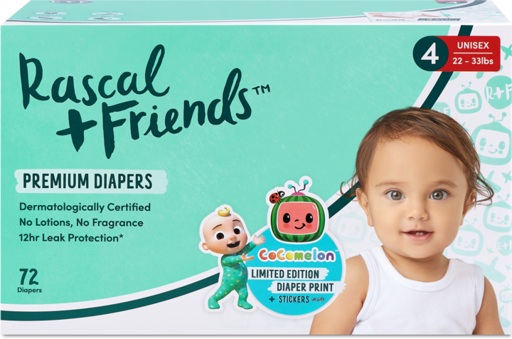 Actual product image Rascal+Friends Premium (Size 4, Pack, 72 Piece)