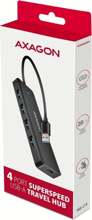 Actual product image Axagon HUE-C1A 4-port 5 Gbit (USB-C, 4 Ports)