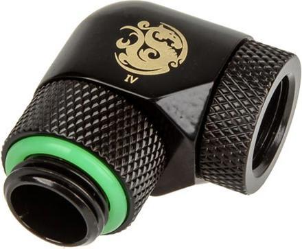 Actual product image Bitspower Adapter 90 degree G1/4 inch male to G1/4 inch female - rotatable on both sides