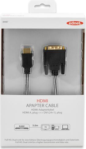 Produktbild ednet DVI — HDMI (Typ A) (5 m)