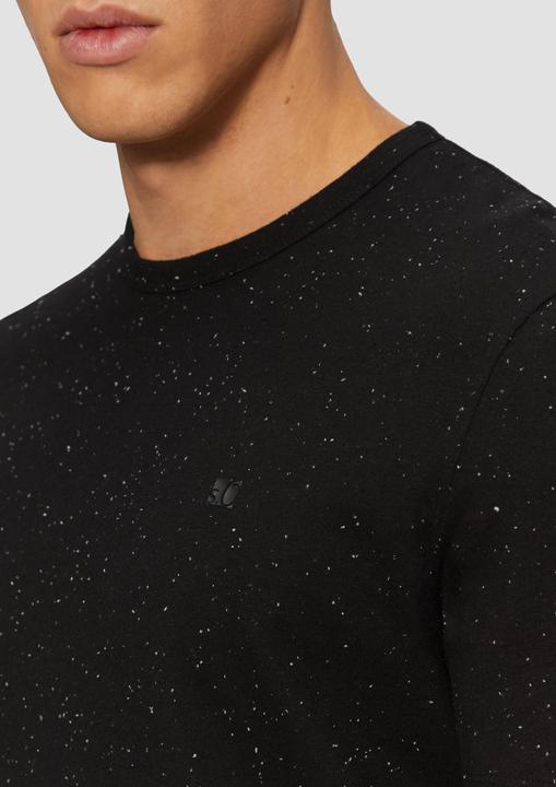 Produktbild S.Oliver T-Shirt Kurzärmeliges Crew-Neck-Shirt mit Logo (S)