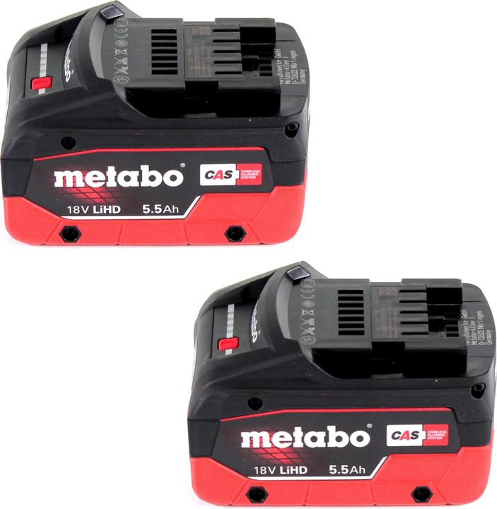 Actual product image Metabo AG 18 Battery blower 18 V + 2x LiHD battery 5.5 Ah + charger (Rechargeable battery operated, Leaf vacuums)