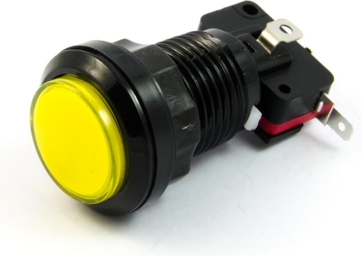 Actual product image Purecrea Arcade Button Illuminated 33mm - Yellow