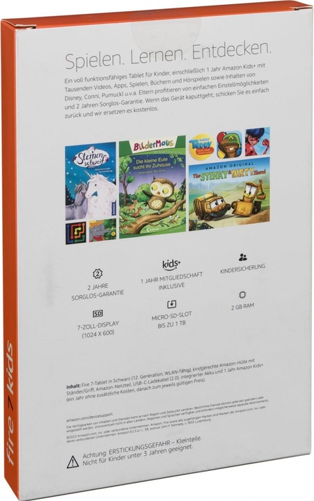 Produktbild Amazon Fire 7 Kids (2022) inkl. Hülle (7", 16 GB, Blau / Blau)