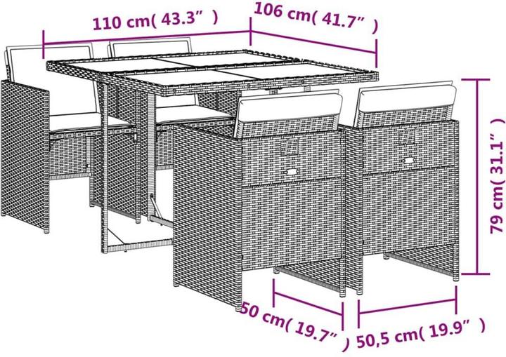 Image du produit vidaXL Irmingard (110 cm)