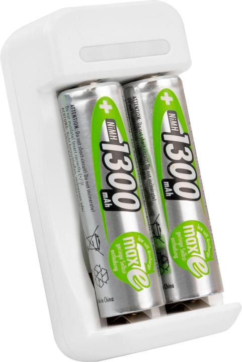 Immagine prodotto Ansmann Caricabatterie Basic II incl. 2 x AA 1300mAh batteria ricaricabile (1 pz., AA, AAA, 1300 mAh, Batteria + Caricabatterie)