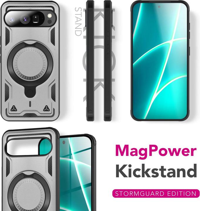 Image du produit Nalia Cover "Stormguard" - MagSafe Panzer Schutz Hülle mit 360° Ring - Military Outdoor Case (Google Pixel 10 Pro XL)