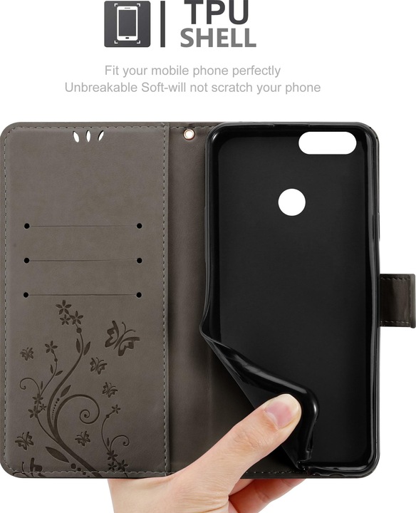Actual product image Cadorabo Flower Book Cover (Honor 7X)