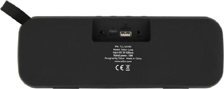 Image du produit Tellur Enceinte Bluetooth Loop 10W noir (5 h, Fonctionnement sur batterie)
