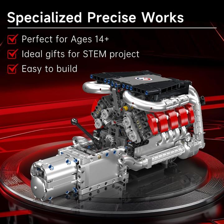 Actual product image Mould King MB 8-Zylinder Motor