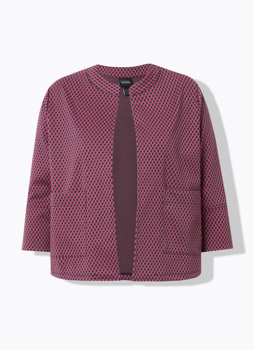 Actual product image Ulla Popken Textured Open Shape Indoor Jacket (54)