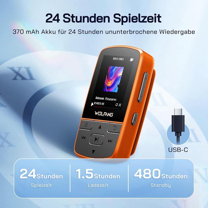 Produktbild Wolfang MP3-Player mit Sportclip (64 GB)