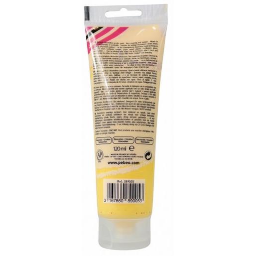 Thumbnail - Pebeo, Künstlerfarbe + Bastelfarbe, Decocrème Matt Acrylfarben (Sonnenblumengelb, 120 ml)