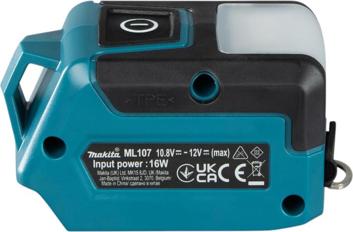 Produktbild Makita LED-Akku-Taschenlampe ML107 | 12 Volt, ohne Akku,ohne Ladegerät (200 lm)