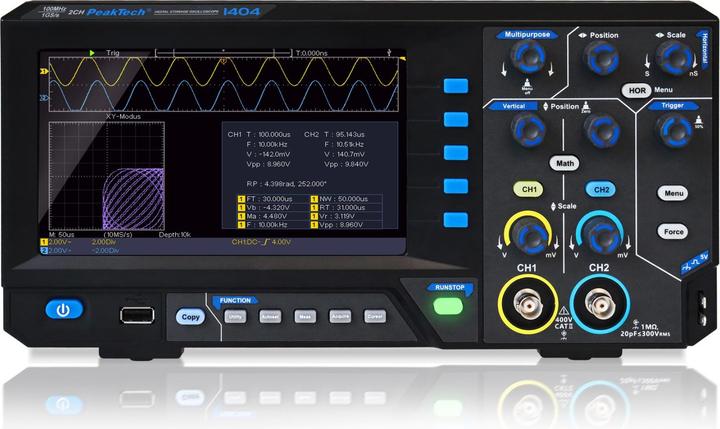 Peaktech P 1404 Digital storage oscilloscope (CAT II 400V)