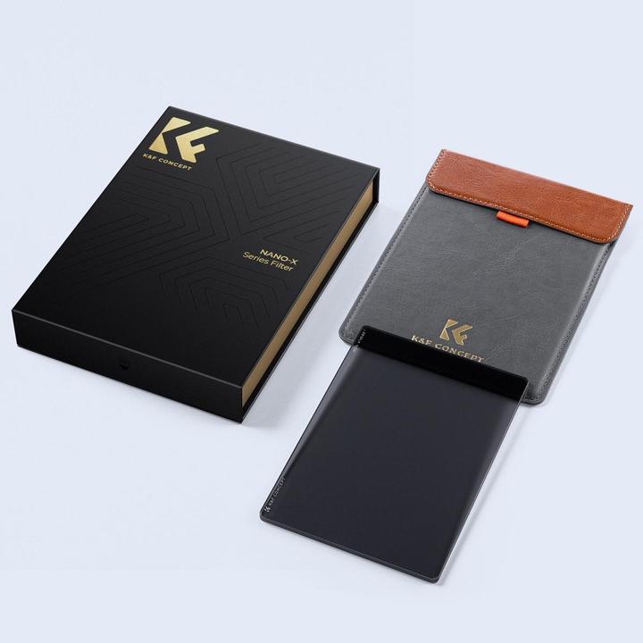 Image du produit K&F Concept Square Film Filter with Matte Box, 4X5.65 in, Thickness 4.0mm, ND4, Green Coated (NANO-X series) (Filtre gris neutre, 101.60 mm)