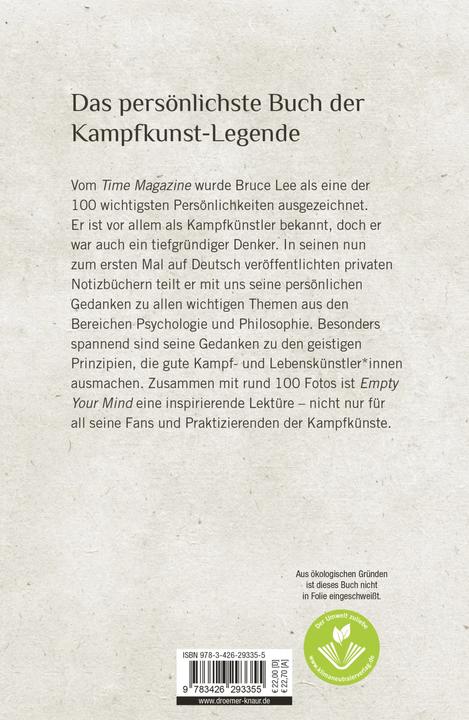 Produktbild Empty Your Mind (Deutsch, Bruce Lee, 2023)