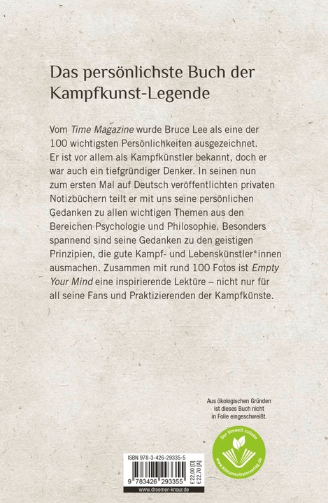Produktbild Empty Your Mind (Deutsch, Bruce Lee, 2023)