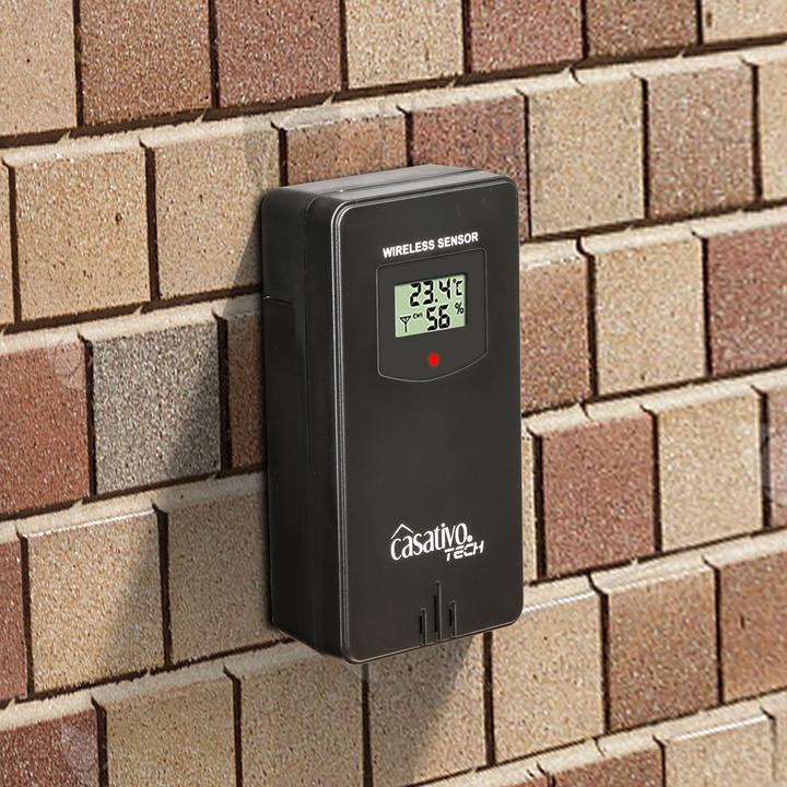 Produktbild Casativo Funk-Wetterstation mit 3 Funksensoren, Hygrometer, LCD-Display