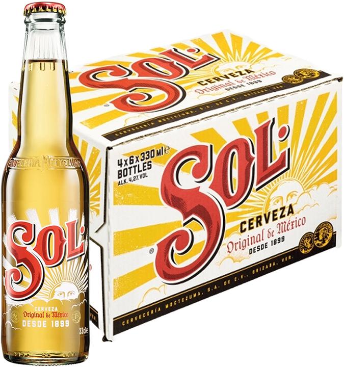 Produktbild Sol 33 cl 4.5% Einweg 24 Pack (24 x 33 cl)