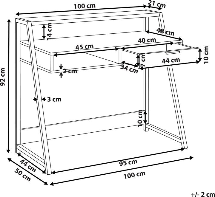 Produktbild Beliani Calvin (100 x 50 x 92 cm)