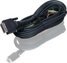 Actual product image Iogear DVI KVM cable singl link 1.8m.