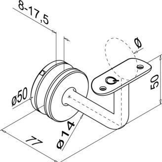 Produktbild Q-Railing Handlaufst+AMMAvA-tzen Q-LINE+AMIArg- (Edelstahl V2A)