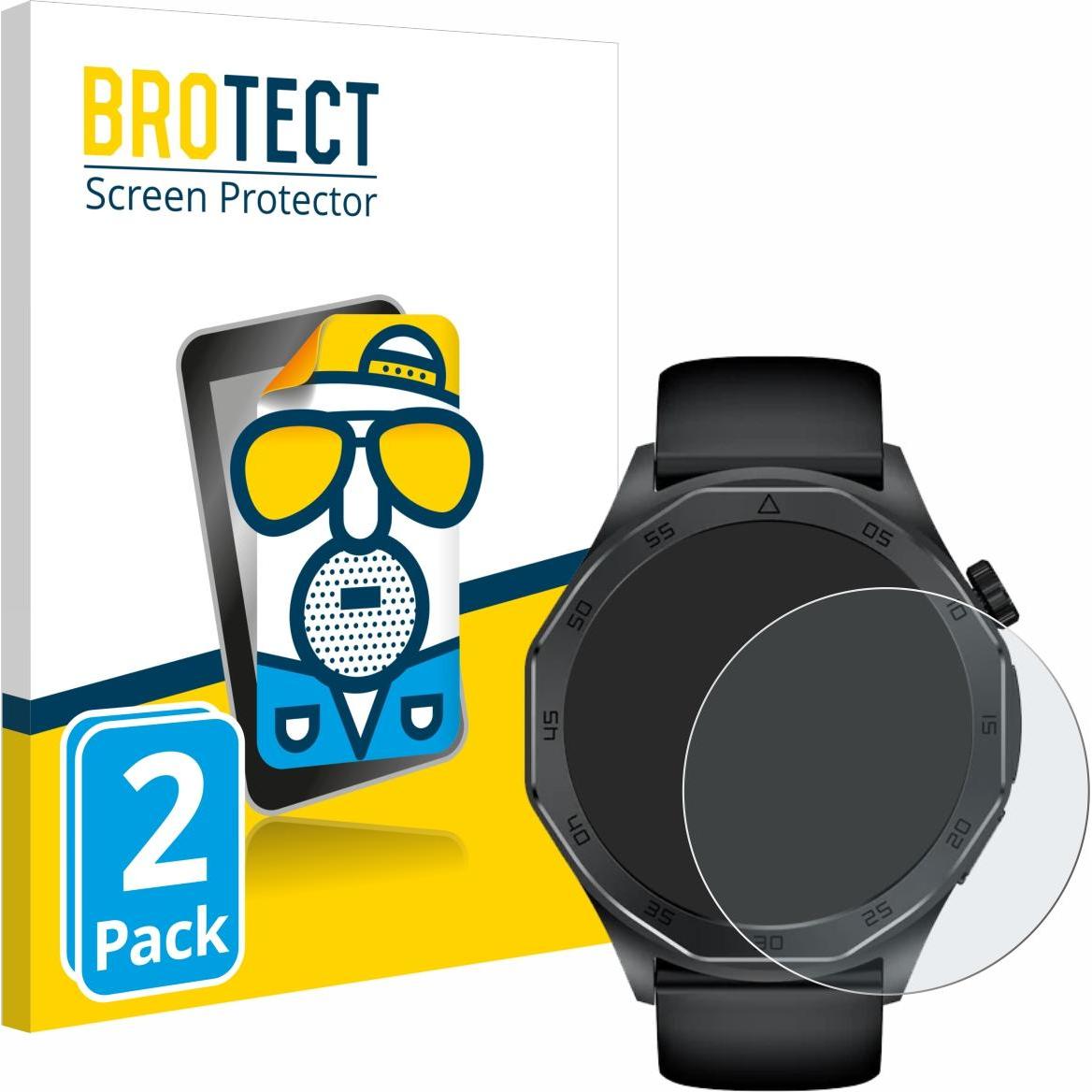 BROTECT Entspiegelungs-Schutzfolie Displayschutz Matt, Smartwatch Schutzfolie, Schwarz