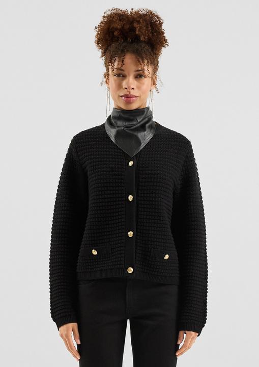 Produktbild s.Oliver Strickjacke Cardigan mit Strukturmuster (L)