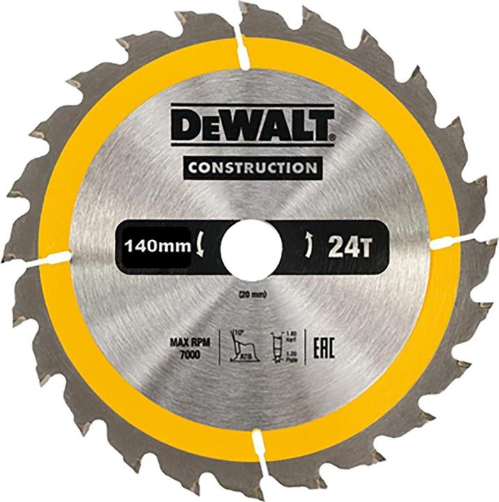 Image du produit DeWalt Lame circulaire Dewa 140/20mm 24Z DT20434QZ