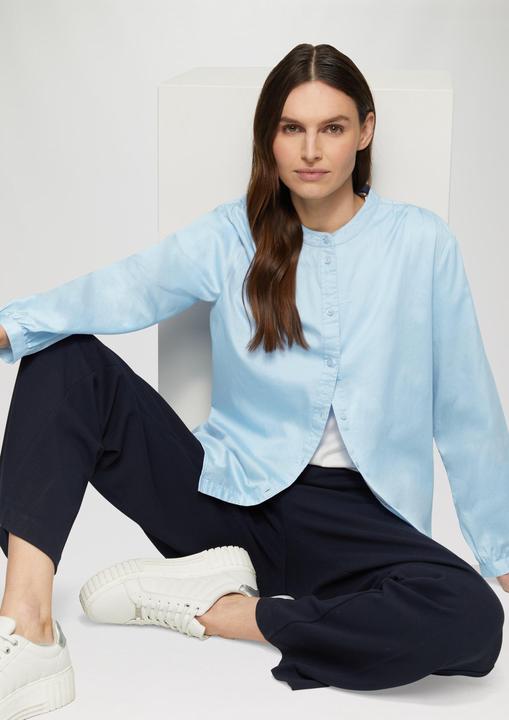 Produktbild S.Oliver Bluse Satinbluse mit Raffungen (40)