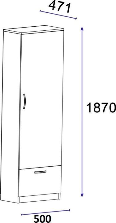 Produktbild Kalune Design Josephine (60 x 47 x 187 cm)