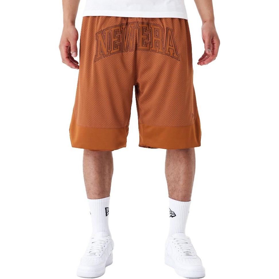 New Era, Herren, Shorts, Overized Mesh Basketball Shorts earth brown - XL, Braun, (XL)