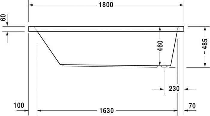 Immagine prodotto Duravit Vasca idromassaggio rettangolare STARCK 301 l 180x90 we 1 RS Combi-System P (301 l, 180 cm, 90 cm)