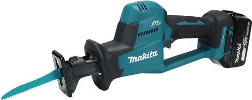 Immagine prodotto Makita DJR189RTJ Sega alternativa a batteria, 18 V, 0-3100 SPM, 22 mm, 2 x 5,0 Ah Li-Ion, 2,5 kg