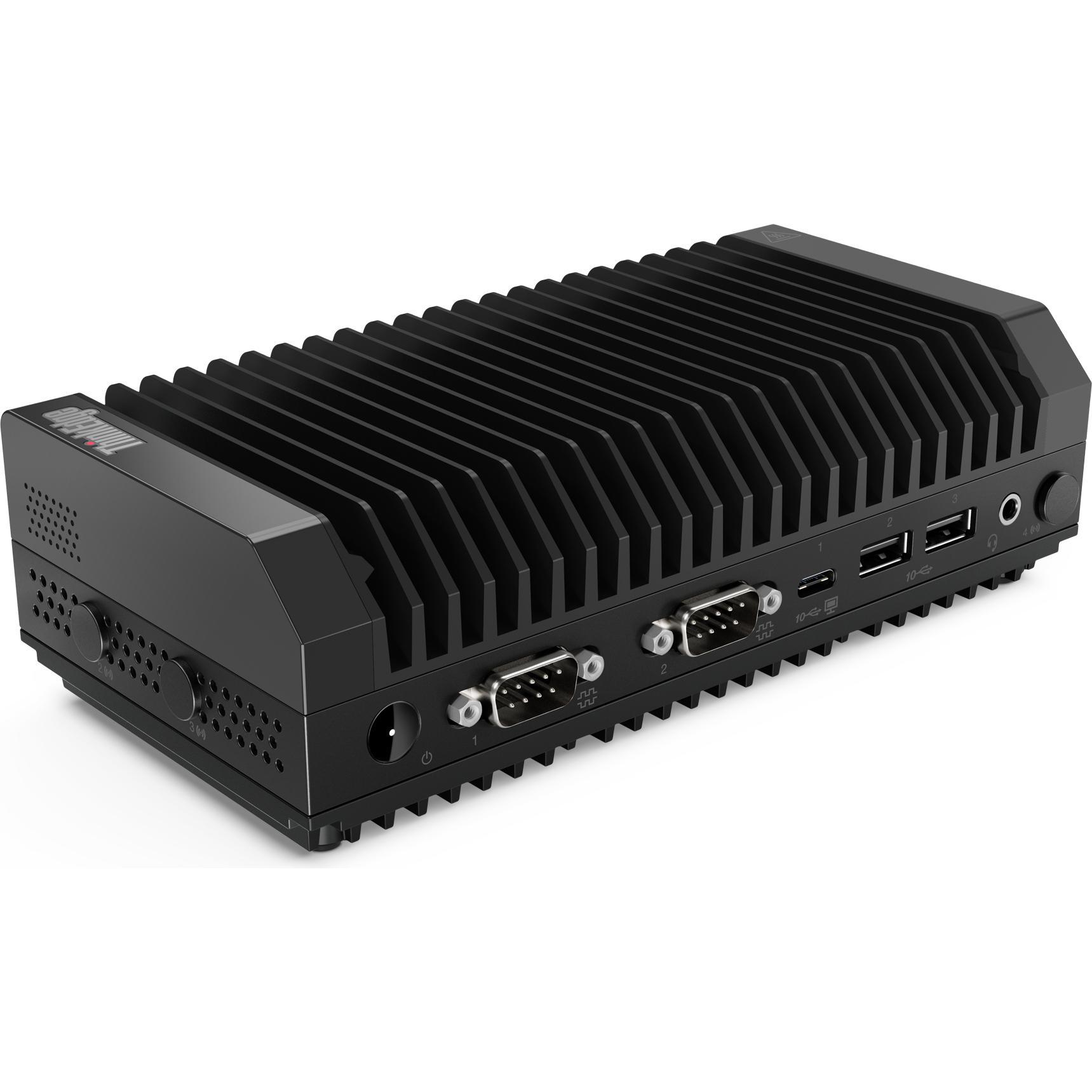 Lenovo ThinkEdge SE30 (256 GB, 8 GB, Intel Celeron 6305, Intel UHD Graphics), PC, Schwarz