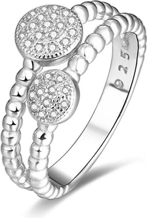 Produktbild Beneto Silver ring with zircons AGG335 - Circuit: 58 mm (L)