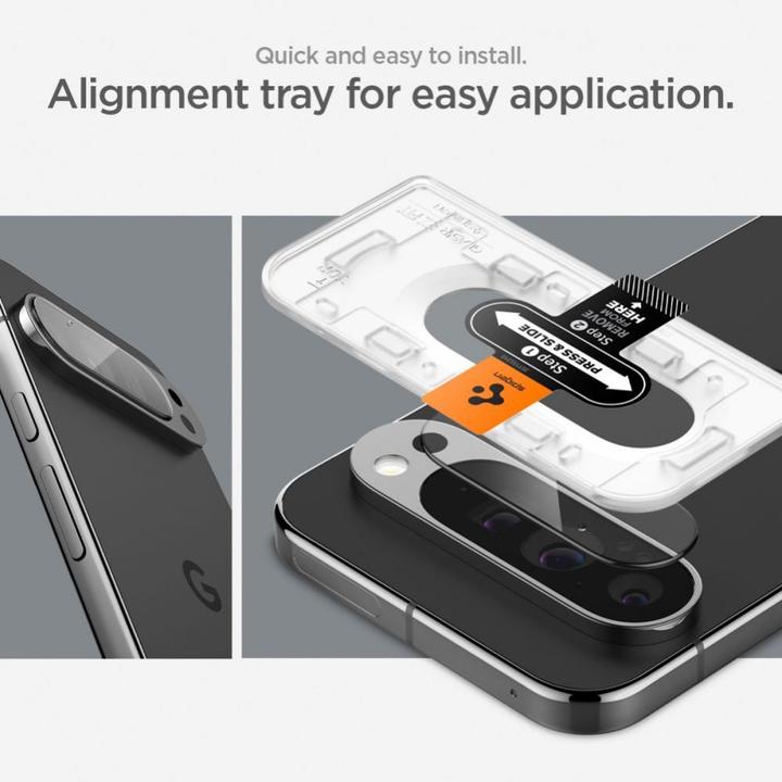 Productafbeelding Spigen EZ Fit Getemperd Glazen Camera Beschermer Google Pixel 9 Pro 2-Pack (2 Stuk, Google Pixel 9 Pro)