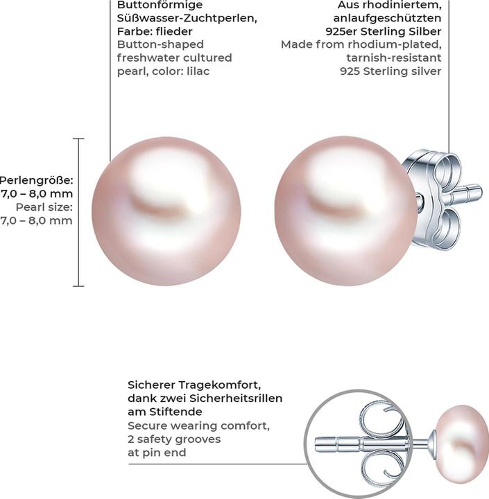 Immagine prodotto Valero Pearls Perle d'acqua dolce d'argento da donna - 2938 (Argento 925/000)