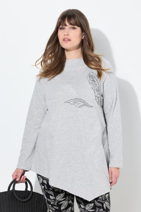 Produktbild Ulla Popken Longshirt, Stickerei, Stehkragen, Langarm (58)