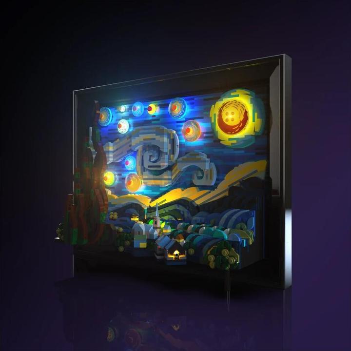 Image du produit Light my bricks LMB 2.0 Kit d'éclairage LED pour LEGO 21333 Vincent van Gogh - Nuit étoilée