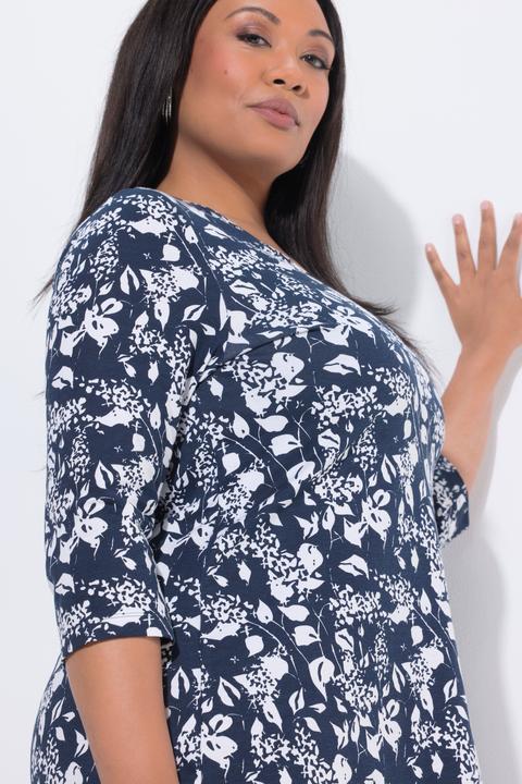 Actual product image Ulla Popken Floral Vine Print Tee (60)