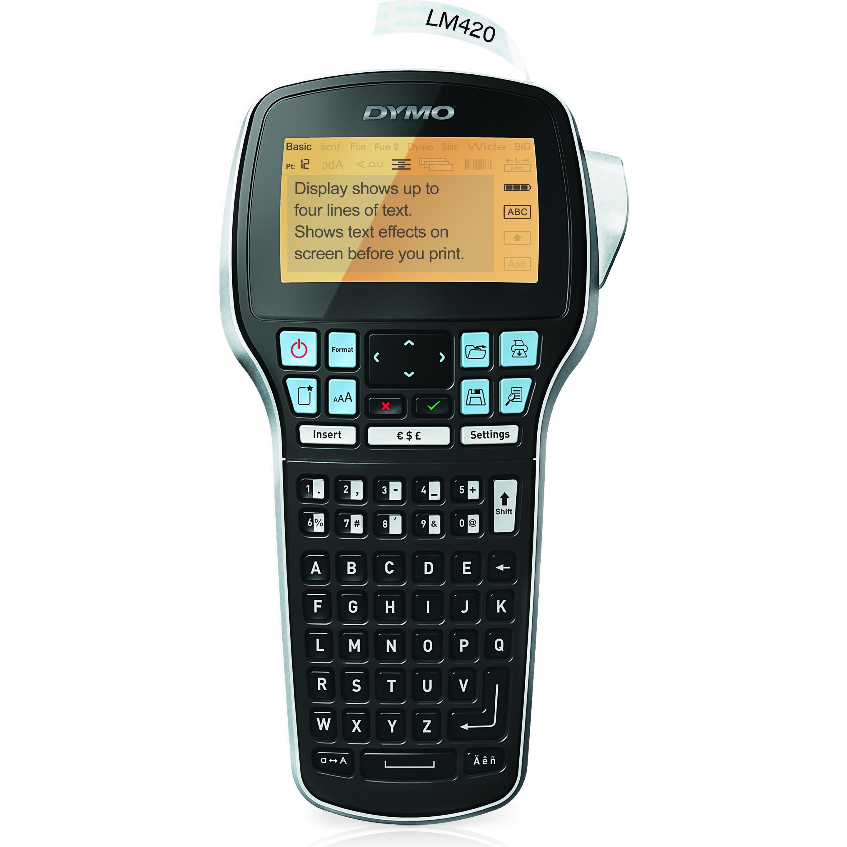 Dymo LabelManager 420P, Etichettatrice, Nero, Argento