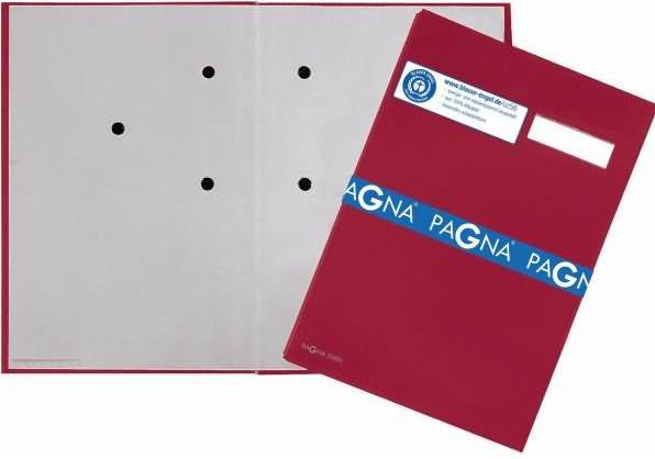 Produktbild Pagna Unterschriftenmappe Leinen mit 5 Fächer, Rot (A4, 1x)