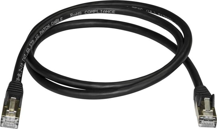Image du produit StarTech .com 6ASPAT7MBK Câble patch CAT6a (7 m, noir, connecteur RJ45 Snagless, câble CAT6a STP, cuivre) (STP, CAT6a, 7 m)